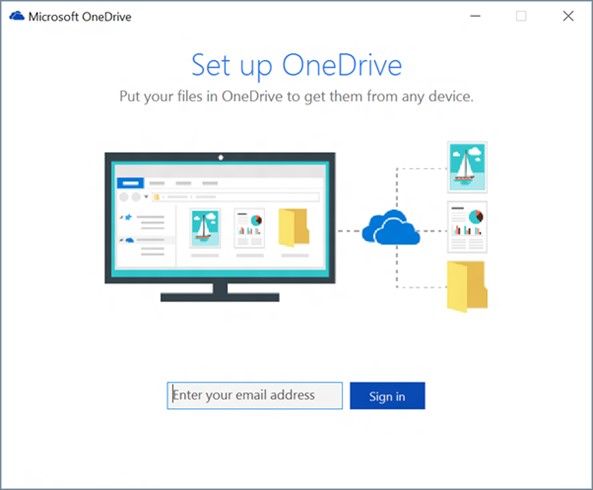 OneDrive Sign In Window